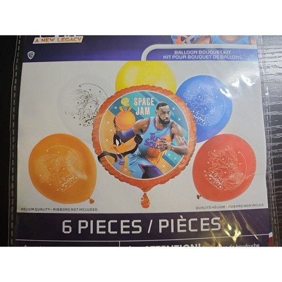 Balloon Bouquet Kit 6 Pieces Space Jam a New Legacy - NEW - Picture 3 of 3